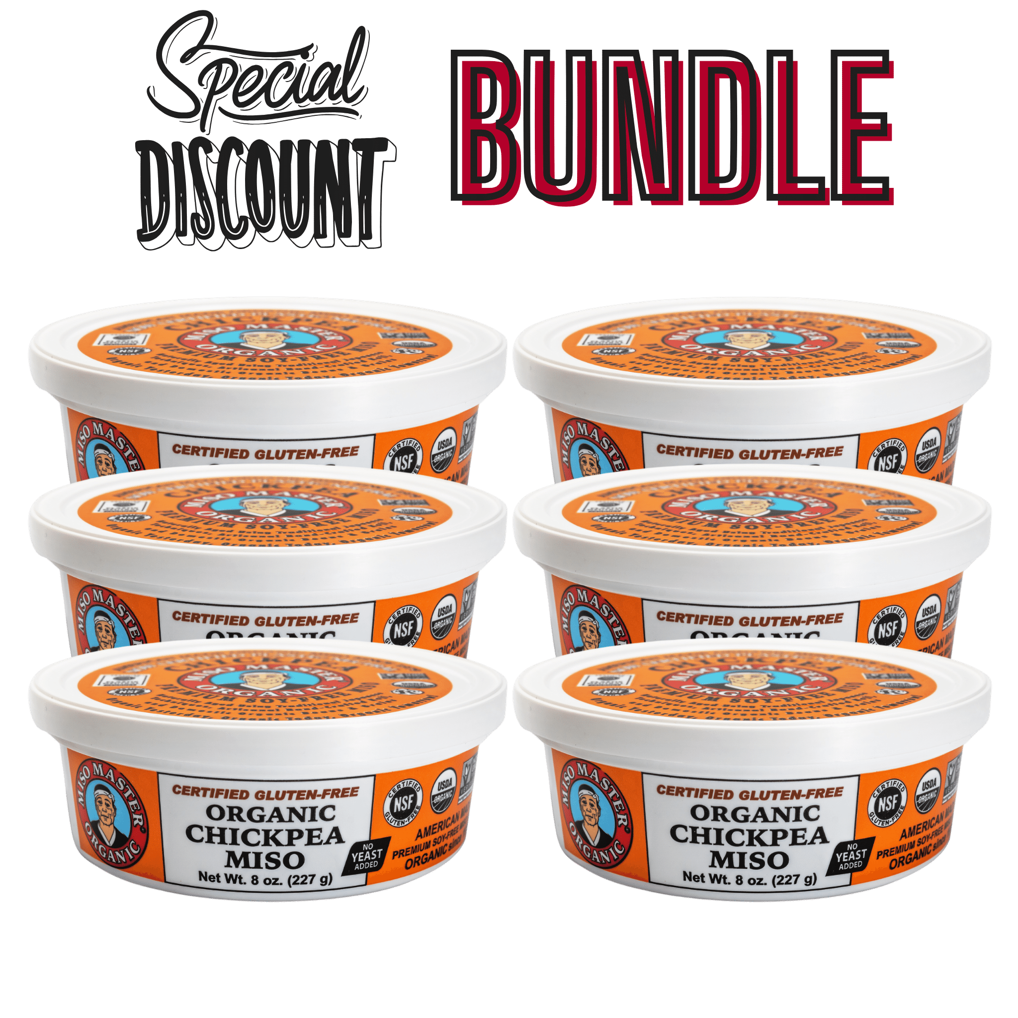 Chickpea Miso, Organic Chickpea Miso - 6 Pack – Great Eastern Sun