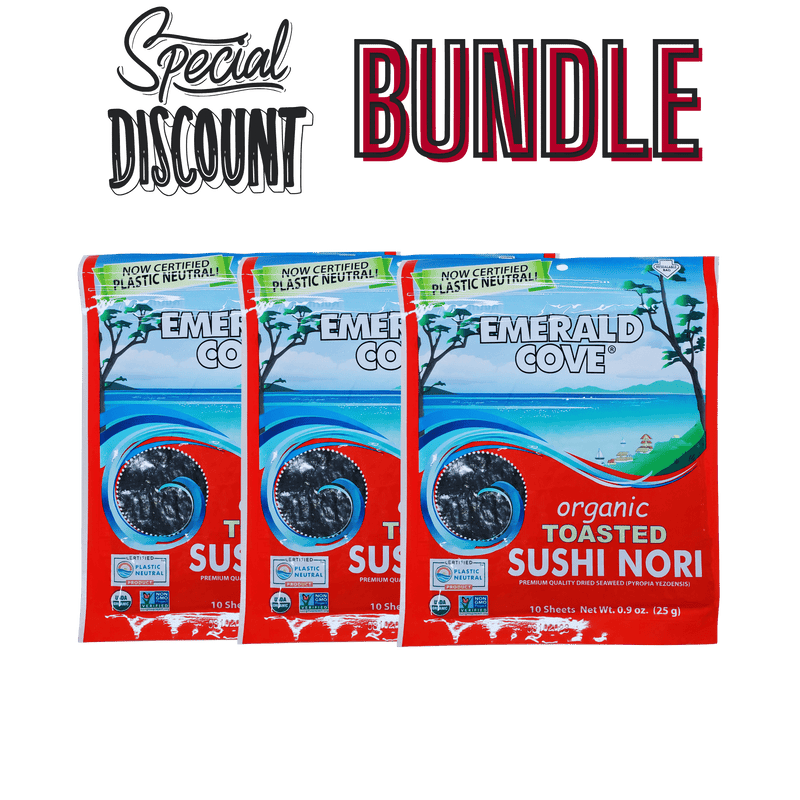Nori Seaweed, Toasted, Organic - 3 Pack