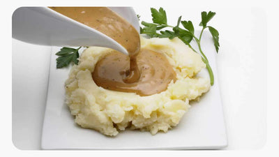 Mashed Potatoes with Miso Gravy