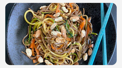 Outstanding Vegan Soba Noodles With Zucchini & Wasabi Peanuts