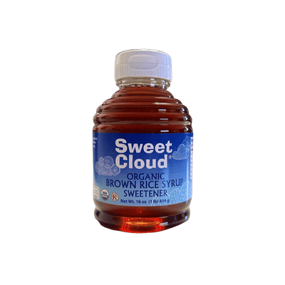 BROWN RICE SYRUP, USDA ORGANIC, KOSHER, PLASTIC NEUTRAL, VEGAN,  SWEET CLOUD BRAND, 16 OZ BOTTLE