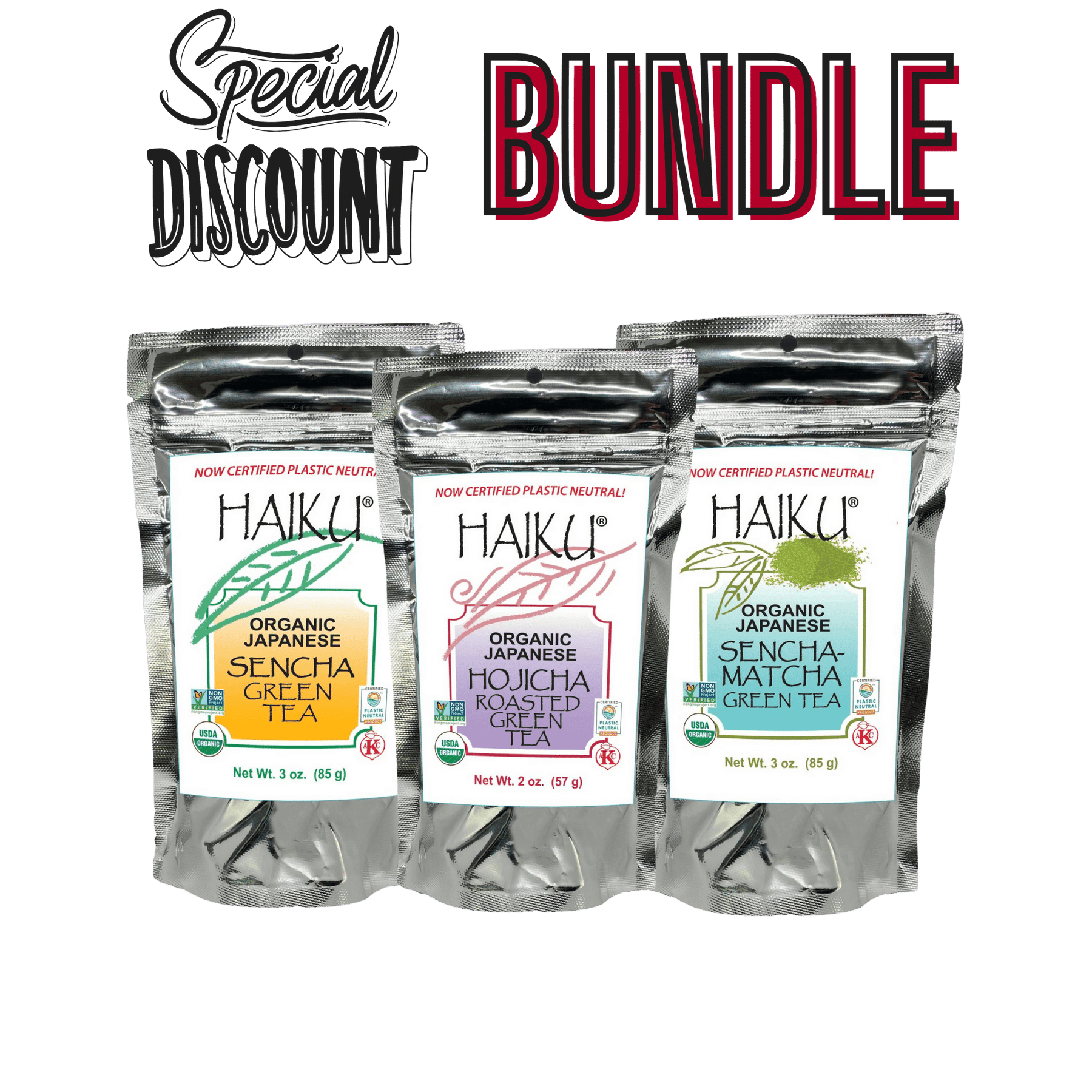 Sencha, Hojicha Roasted, Sencha Matcha - Organic Loose Green Teas ...