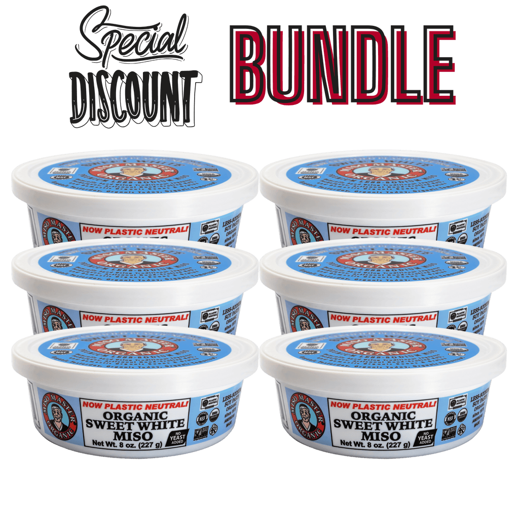 Organic Sweet White Miso - 6 Pack Gluten-Free, Kosher, Vegan