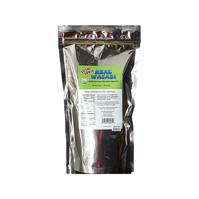 Real-Wasabi-Powder-Genuine-Wasabi-Freeze-Dried-Genuine-Wasabi-Japonica-100%-Wasabi-Rhizome 16 ounce bag (wholesale)