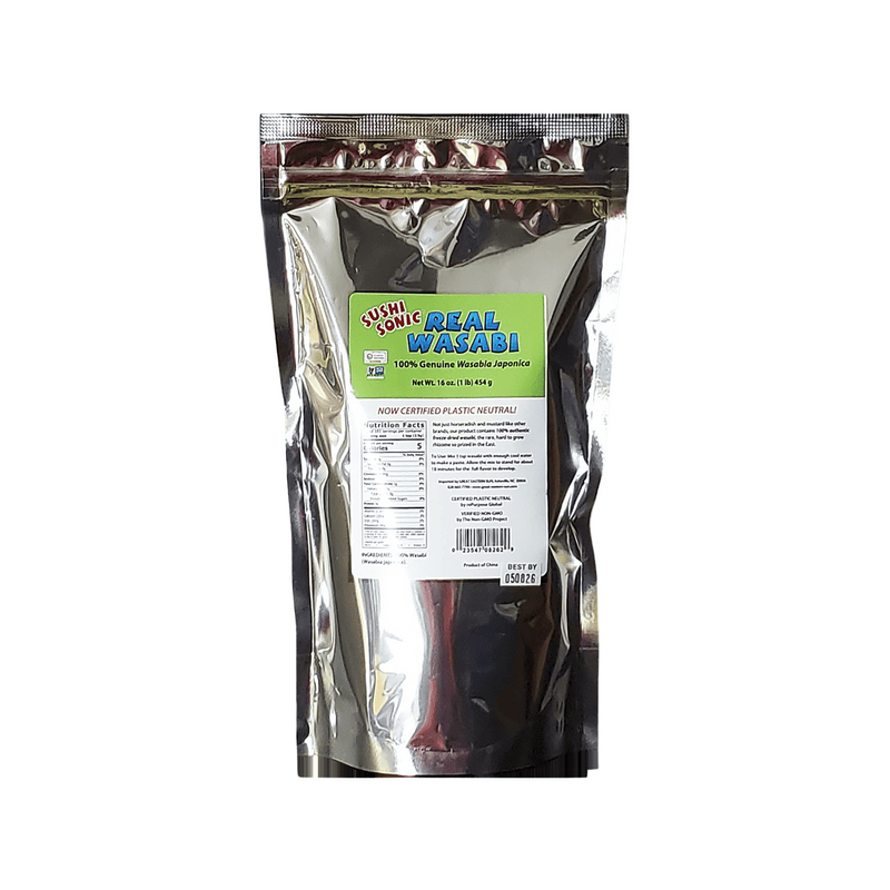 Real-Wasabi-Powder-Genuine-Wasabi-Freeze-Dried-Genuine-Wasabi-Japonica-100%-Wasabi-Rhizome 16 ounce bag (wholesale)