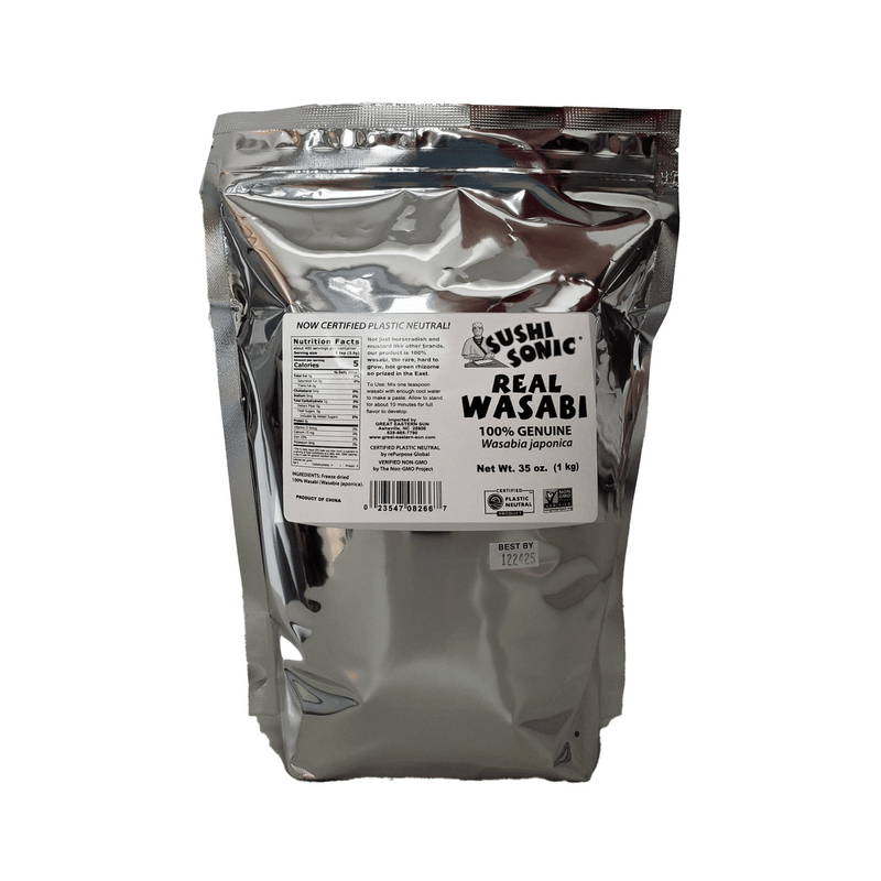 Real-Wasabi-Powder-Genuine-Wasabi-Freeze-Dried-Genuine-Wasabi-Japonica-100%-Wasabi-Rhizome 35 ounce bag