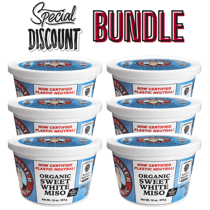 Organic Sweet White Miso - 6 Pack Gluten-Free, Kosher, Vegan