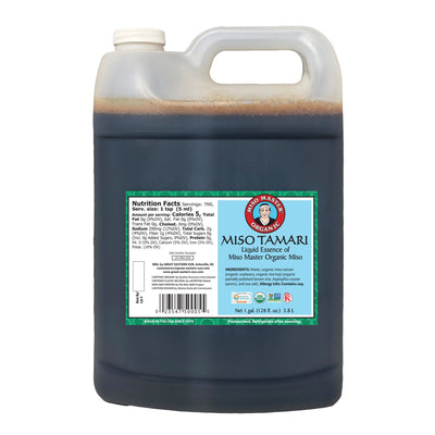 MISO MASTER ORGANIC, NON-GMO, KOSHER, NATURALLY FERMENTED MISO TAMARI, IN A 1 GALLON JUG