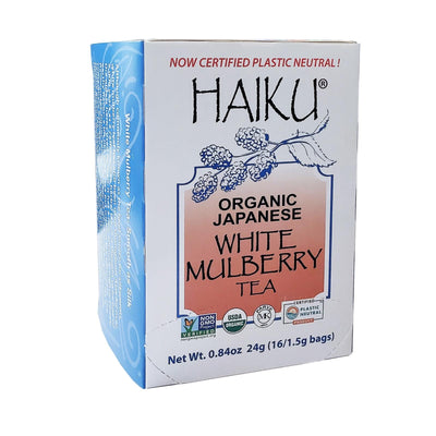 WHITE MULBERRY TEA, ORGANIC, HAIKU JAPANESE ORGANIC TEA 16 TEABAGS